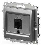 Розетка Ethernet RJ-45 без рамки Elbi Eleсtriс Zena Vega 609-011000-247 цвет Металлик