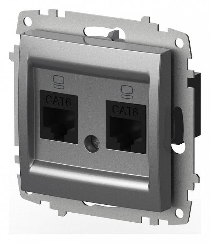 Розетка двойная Ethernet RJ-45 без рамки Elbi Eleсtriс Zena Vega 609-011000-248 