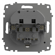 Розетка с заземлением и со шторкой и 2хUSB type A, без рамки Elbi Eleсtriс Zena Vega 609-011000-317 цвет Металлик-3