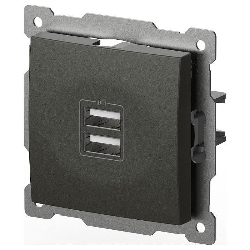 Розетка 2хUSB type A без рамки Elbi Eleсtriс Zena Vega 609-011100-143 