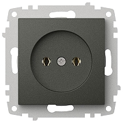 Розетка без заземления, без рамки Elbi Eleсtriс Zena Vega 609-011100-215 цвет Дымчатый-1
