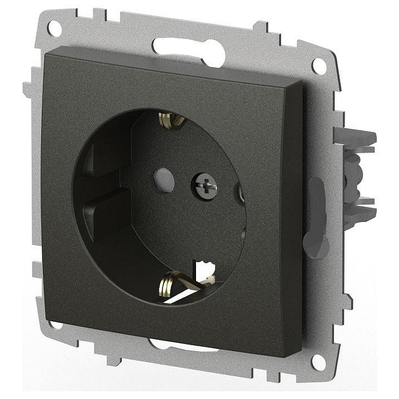 Розетка с заземлением и со шторкой, без рамки Elbi Eleсtriс Zena Vega 609-011100-243 