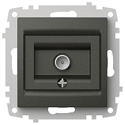 ТВ-розетка оконечная без рамки Elbi Eleсtriс Zena Vega 609-011100-273 цвет Дымчатый-1