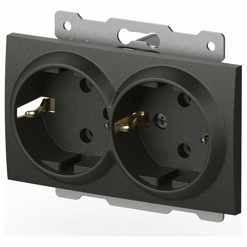 Розетка двойная с заземлением, без рамки Elbi Eleсtriс Zena Vega 609-011100-907 