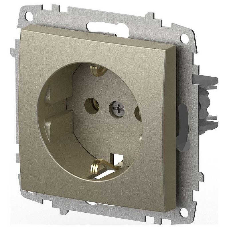 Розетка с заземлением, без рамки Elbi Eleсtriс Zena Vega 609-011400-217 