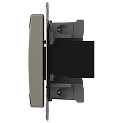 Розетка двойная Ethernet RJ-45 без рамки Elbi Eleсtriс Zena Vega 609-011400-248 цвет Металлик-2