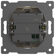 Розетка 2хUSB type A без рамки Elbi Eleсtriс Zena Vega 609-012500-143 цвет Слоновая кость-2