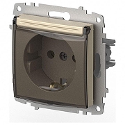 Розетка с заземлением с крышкой, без рамки Elbi Eleсtriс Zena Vega 609-012500-218 цвет Слоновая кость