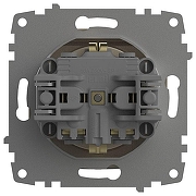 Розетка с заземлением с крышкой, без рамки Elbi Eleсtriс Zena Vega 609-012500-218 цвет Слоновая кость-3