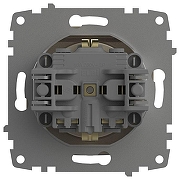 Розетка с заземлением и со шторкой, без рамки с крышкой Elbi Eleсtriс Zena Vega 609-012500-219 цвет Слоновая кость-3