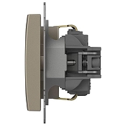 Розетка с заземлением и со шторкой, без рамки Elbi Eleсtriс Zena Vega 609-012500-243 цвет Слоновая кость-2