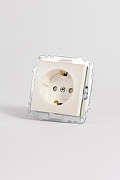 Розетка с заземлением и со шторкой, без рамки Elbi Eleсtriс Zena Vega 609-012500-243 цвет Слоновая кость-4