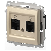 Розетка двойная Ethernet RJ-45 без рамки Elbi Eleсtriс Zena Vega 609-012500-248 цвет Слоновая кость