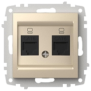 Розетка двойная Ethernet RJ-45 без рамки Elbi Eleсtriс Zena Vega 609-012500-248 цвет Слоновая кость-1