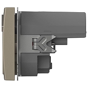 Розетка с заземлением и со шторкой и 2хUSB type A, без рамки Elbi Eleсtriс Zena Vega 609-012500-317 цвет Слоновая кость-2