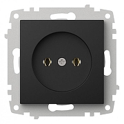 Розетка без заземления, без рамки Elbi Eleсtriс Zena Vega 609-014800-215 цвет Черный-1