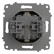 Розетка с заземлением и со шторкой, без рамки с крышкой Elbi Eleсtriс Zena Vega 609-014800-219 цвет Черный-3