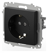 Розетка с заземлением и со шторкой, без рамки Elbi Eleсtriс Zena Vega 609-014800-243 цвет Черный
