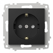 Розетка с заземлением и со шторкой, без рамки Elbi Eleсtriс Zena Vega 609-014800-243 цвет Черный-1