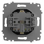 Розетка с заземлением и со шторкой, без рамки Elbi Eleсtriс Zena Vega 609-014800-243 цвет Черный-3