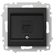 Розетка Ethernet RJ-45 без рамки Elbi Eleсtriс Zena Vega 609-014800-247 цвет Черный-1