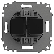Розетка двойная Ethernet RJ-45 без рамки Elbi Eleсtriс Zena Vega 609-014800-248 цвет Черный-3