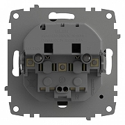 Розетка с заземлением и со шторкой и 2хUSB type A, без рамки Elbi Eleсtriс Zena Vega 609-014800-317 цвет Черный-3