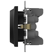 Розетка двойная с заземлением, без рамки Elbi Eleсtriс Zena Vega 609-014800-907 цвет Черный-2