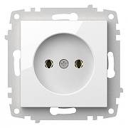 Розетка без заземления, без рамки Elbi Eleсtriс Zena Vega 609-015600-215 цвет Белый-1