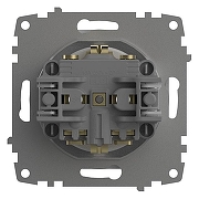 Розетка с заземлением, без рамки Elbi Eleсtriс Zena Vega 609-015600-217 цвет Белый-3