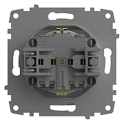 Розетка с заземлением и со шторкой, без рамки с крышкой Elbi Eleсtriс Zena Vega 609-015600-219 цвет Белый-3