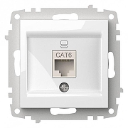 Розетка Ethernet RJ-45 без рамки Elbi Eleсtriс Zena Vega 609-015600-247 цвет Белый-1