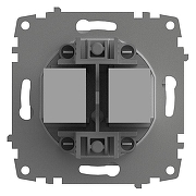 Розетка двойная Ethernet RJ-45 без рамки Elbi Eleсtriс Zena Vega 609-015600-248 цвет Белый-3