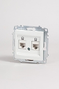 Розетка двойная Ethernet RJ-45 без рамки Elbi Eleсtriс Zena Vega 609-015600-248 цвет Белый-4