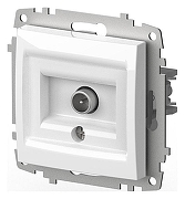 ТВ-розетка проходная без рамки Elbi Eleсtriс Zena Vega 609-015600-272 цвет Белый