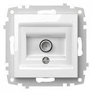 ТВ-розетка проходная без рамки Elbi Eleсtriс Zena Vega 609-015600-272 цвет Белый-1