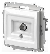 ТВ-розетка оконечная без рамки Elbi Eleсtriс Zena Vega 609-015600-273 цвет Белый