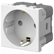 Розетка с заземлением, без рамки Elbi Eleсtriс Moda Vox 611-040232-217 цвет Белый