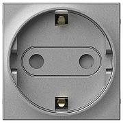 Розетка с заземлением, без рамки Elbi Eleсtriс Moda Vox 611-041032-217 цвет Металлик-1