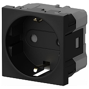 Розетка с заземлением, без рамки Elbi Eleсtriс Moda Vox 611-044832-217 цвет Черный