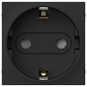 Розетка с заземлением, без рамки Elbi Eleсtriс Moda Vox 611-044832-217 цвет Черный-1