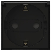 Розетка с заземлением с крышкой, без рамки Elbi Eleсtriс Moda Vox 611-044832-218 цвет Черный-1