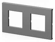 Рамка на 2 поста Elbi Eleсtriс Moda Vox 611-051012-226 цвет Металлик-1