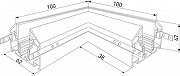 Соединитель угловой L-образный для треков встраиваемых Elektrostandard Slim Magnetic a067414 цвет арматуры Черный-2