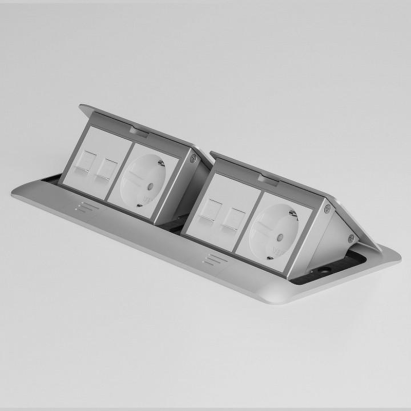 Выдвижной блок для розеток Werkel серебряный a069367 