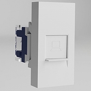 Розетка Ethernet RJ-45 модульная Werkel белый a069369 цвет Белый