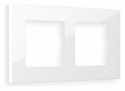 Рамка на 2 поста Ambrella Volt Qubi AF250102 цвет Белый