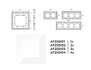 Рамка на 2 поста Ambrella Volt Qubi AF250102 цвет Белый-3