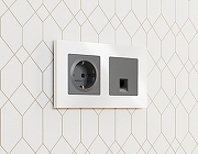 Рамка на 3 поста Ambrella Volt Qubi AF250103 цвет Белый-1