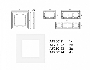 Рамка на 3 поста Ambrella Volt Qubi AF250123 цвет Белый-3